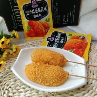  芝士碎|不用油炸?咔滋脆咸蛋黄拉丝热狗棒